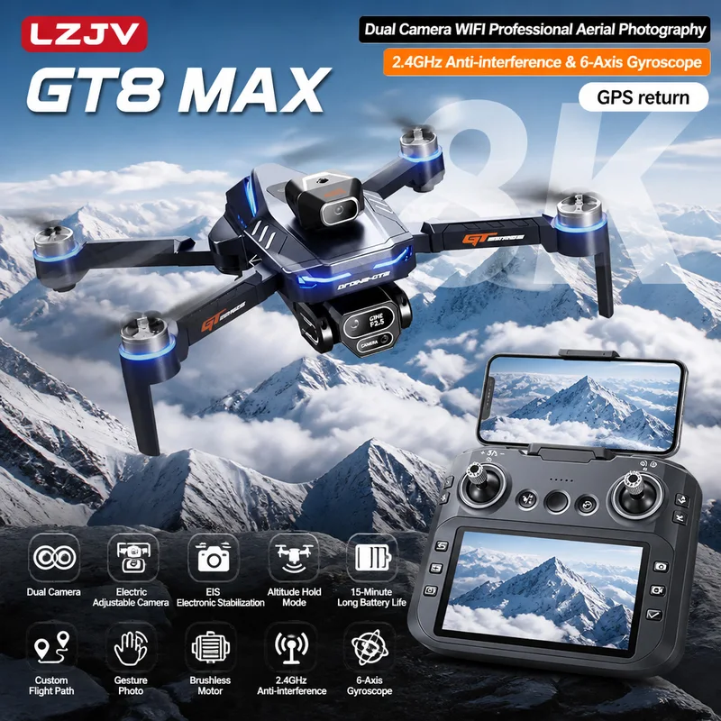 Drone Photogrammetry - GT8 Max Foldable Drone 8K HD